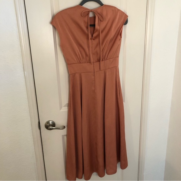 Gal Meets Glam Julia Tea Rose Beautiful dress salmon color bridesmaid event Sz 0 - Picture 11 of 15